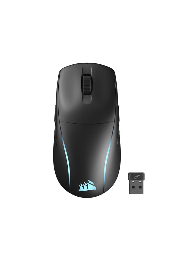 M75 Wireless RGB Lightweight FPS Gaming Mouse  26,000 DPI  Swappable Side Buttons  iCUE Compatible  PC  Black