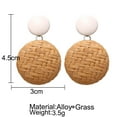 thumbnail image 7 of Bouanq Earrings for Women Bohemian Style Wood Bamboo Rattan Geometric Round Earrings Ladies Jewelry Y2K Jewelry,Hoop Sterling Silver Earrings, 7 of 7