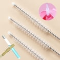 thumbnail image 3 of Straw Cleaner Brush Set 10 Piece Stainless Steel Long Straw Brush Nylon Pipe Tube Cleaner for Multiple Size Silicone Metal Straws, Test Tube Bottle, Teapot - White, 3 of 5