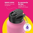 thumbnail image 4 of bubba Trailblazer Stainless Steel Water Bottle with Straw Lid, 40 oz (1.18 L), Vacuum-Insulated, Azalea, 4 of 7
