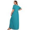 thumbnail image 4 of Asklazy Women's Short Sleeve Loose Plain Maxi Dresses Casual Long Dresses with Pockets,3XL,Mother's Day, 4 of 12