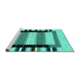 thumbnail image 2 of Ahgly Company Machine Washable Indoor Rectangle Solid Turquoise Blue Modern Area Rugs, 5' x 8', 2 of 4
