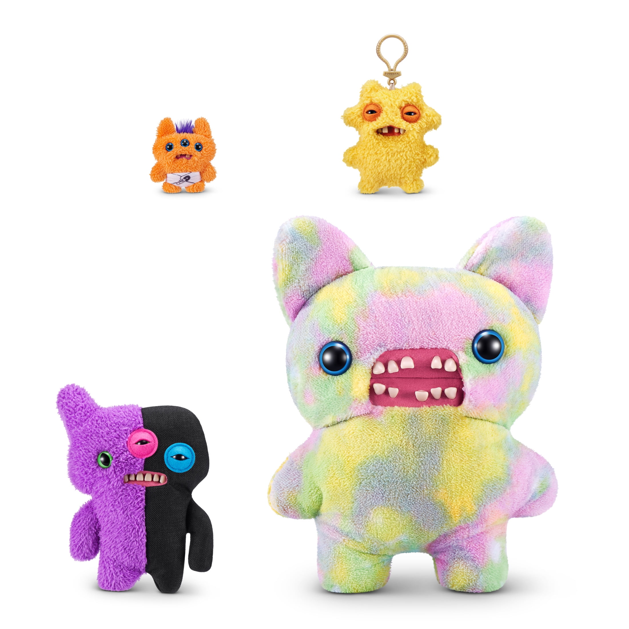 ZURU Fuggler Misfit Monsters ぬいぐるみ 海外購入 Fuggler, Misfit Monsters 9 inch, Purple & Black, Double Trouble