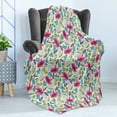thumbnail image 4 of Fashion Soft Flannel Fleece Throw Blanket, Colorful Feminine Doodle with Various Woman Shoes Repeating Pattern, Cozy Plush for Indoor and Outdoor Use, 70" x 90", Multicolor, by Ambesonne, 4 of 5