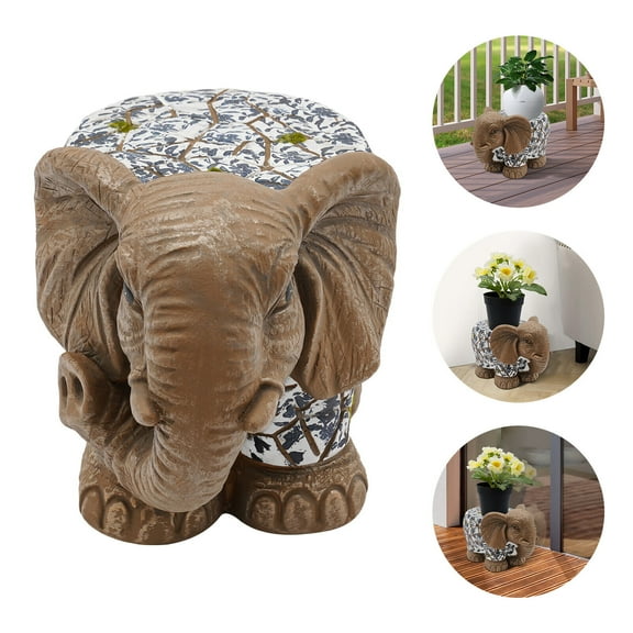 Modern Garden?Stool,?Decorative?Garden?Stool,?Brown Elephant?Garden?Stool For Use In Various Places Such As Homes, Parks, And Schools