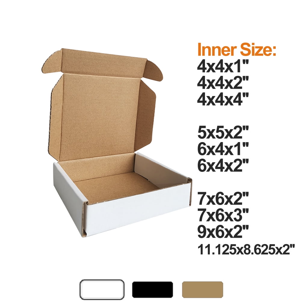 Ch Box 50 Pack 4x4x1 Small Corrugated Box Mailers White For Shipping