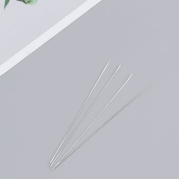 Raindrops Embroidery Needles Silver 4 Pcs 3x0.4x0.2in