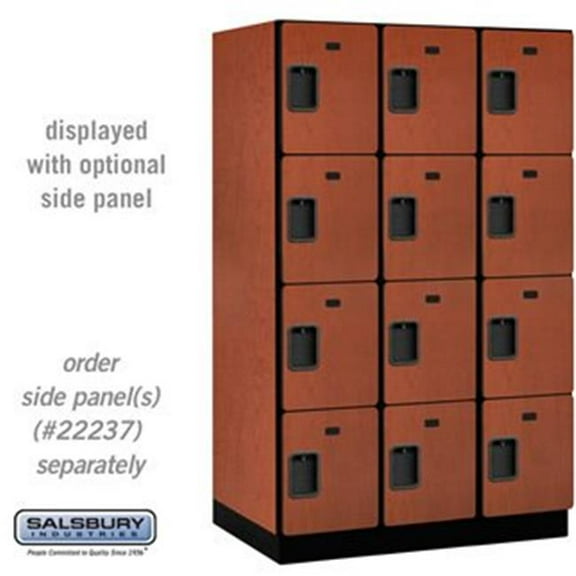 Salsbury Four Tier Designer Wood Locker - Cherry - 15 in.