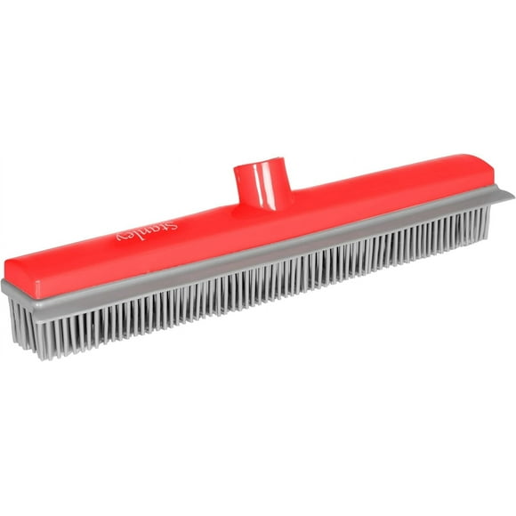 Stanley Produits pour la Maison Balai en Caoutchouc – pour Tapis Sols Escaliers Rembourrage – Action Électrostatique Élimine les Poils d'Animaux Peluches Peluches Particules de Saleté – Raclette Intégrée pour Désordre Humide (Tête de Balai)