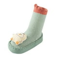 thumbnail image 2 of GUOBIOZIY Socks Baby Autumn And Winter Children Cartoon Baby Socks Shoes Slippers Sock Shoes for Baby Boy Baby Boots (Green,13), 2 of 5