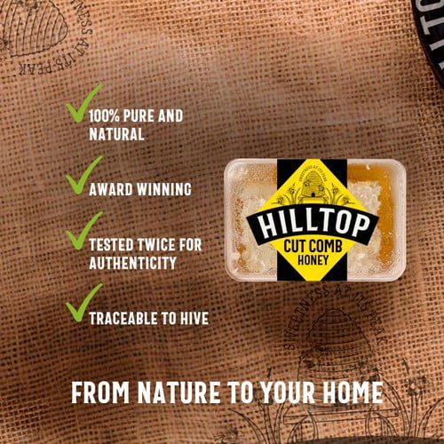 Hilltop Cut Comb Honey 200g, British Import (Pack of 2)
