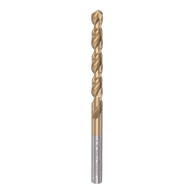 Helicoidal Barrena 5.3mm Titanio Revestido (HSS-E) M42 Alta Velocidad Acero 8% Cobalto Recto Vástago para Inoxidable Acero Aluminio Aleación Metal