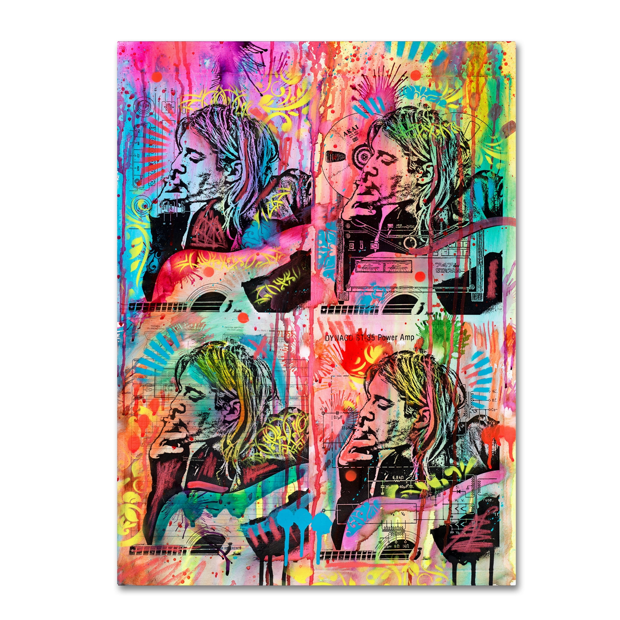 KURT COBAIN POP ART CANVAS PRINT PICTURE DESIGN VARIETY OF SIZES AVAILABLE 