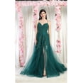 thumbnail image 2 of Women's May Queen MQ2013 Corset Floral Applique Formal Dress Dusty Blue 4, 2 of 5