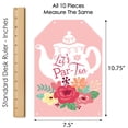 thumbnail image 6 of Big Dot of Happiness Floral Let's Par-Tea - Hanging Vertical Paper Door Banners - Garden Tea Party Wall Decoration Kit - Indoor Door Decor, 6 of 7