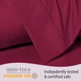 thumbnail image 3 of LuxClub Pillowcases, King, Cooling, Satin Trim, Wrinkle Free, Machine Washable, Burgundy, Adult, 2 Pack, 3 of 8