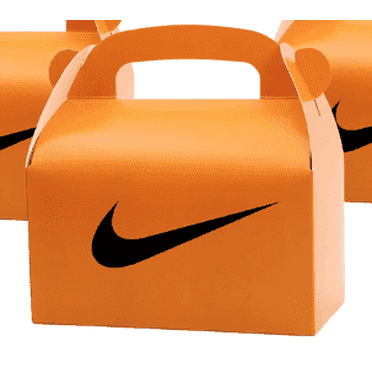 Basketball Theme Party Favor Gift Box Set Gable Box Orange and Black 12 Pack