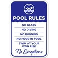thumbnail image 1 of Pool Rules - No Exceptions Sign, Pool Sign,, 1 of 8