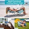 thumbnail image 7 of SLSY Beach Chair,Portable Camping Chair for Adults,with 5 Reclining Positions,Support to 400LBS,Folding Lounge Chair for Pool, Beach, Patio, Lawn, 7 of 7