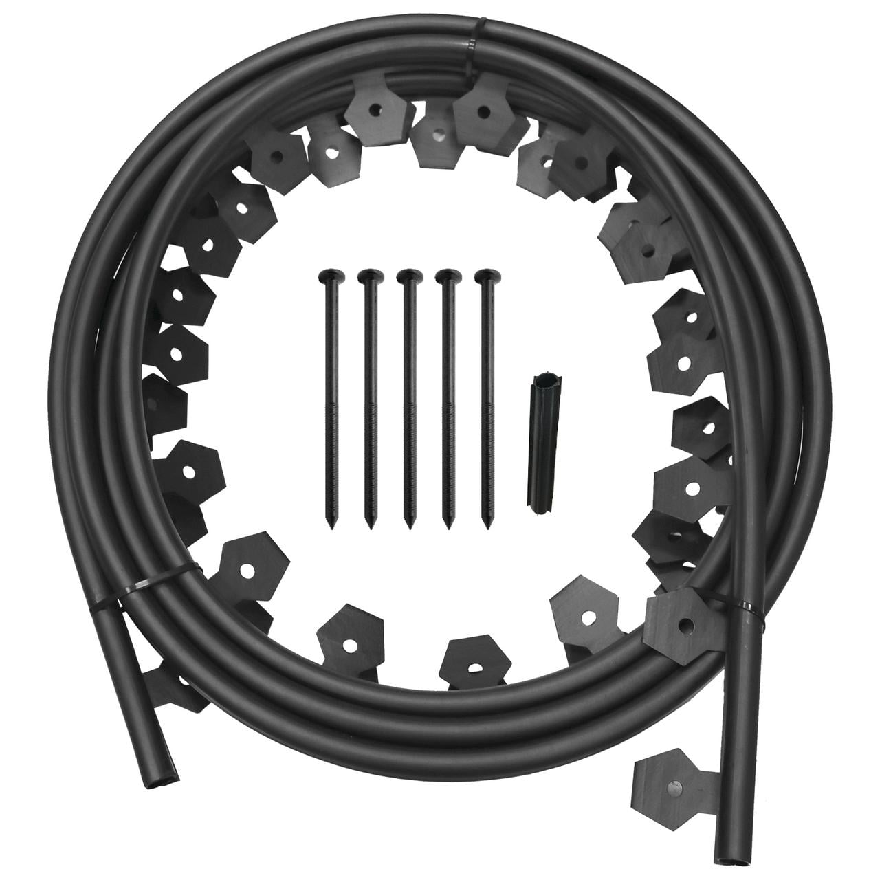 Master Mark Dig-Free Edging 20 ft Black Plastic Garden Border Edging
