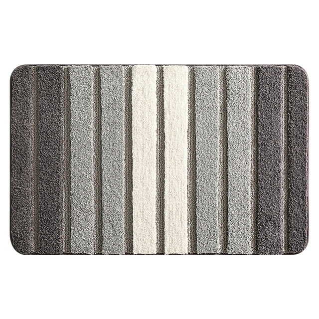 EGNMCR Outdoor Rug Bathroom Rugs Foot Cushions Microfiber Striped Bathroom Rugs Bath Mat Extra Thick, Soft And, Absorbent, Anti-Slip Bath Rugs For Bathroom Bath Mats