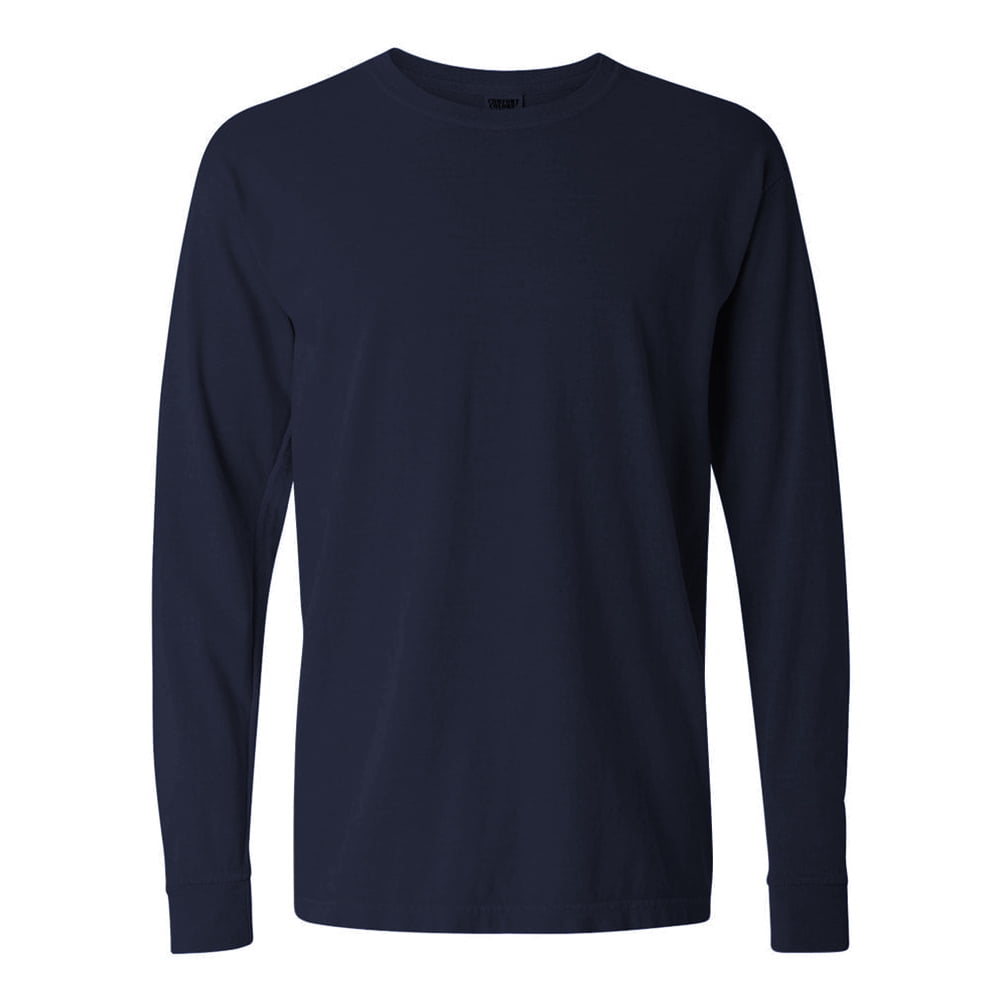 Long Sleeve Crew Neck T Shirt Denim 