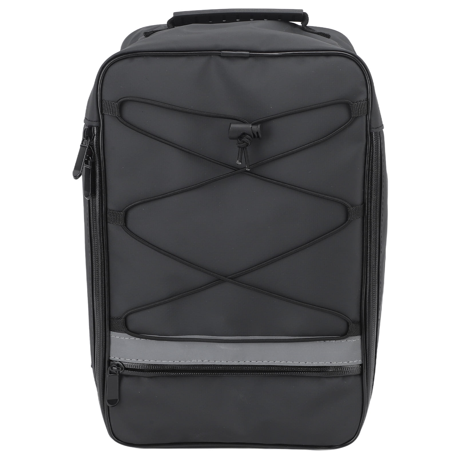 Sacoche Vélo 3-en-1 Pour Porte-bagages – 10L étanche Et Réfléchissante, Utilisable En Sac Banane, Sac à Main Ou Sac De Porte-bagages (noir)