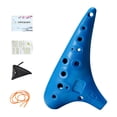 thumbnail image 3 of Ocarina de 12 agujeros, ligera, profesional, flauta alto, ocarina en Do para niños. Azul, 3 of 9