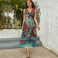 thumbnail image 3 of Gratefuldead Dress Summer Street Style Bohemia Long Dresses Female Sleeveless Printed Maxi Dress, 3 of 9