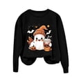 thumbnail image 4 of Inverlee Halloween Sweatshirts for Women Cute Pumpkin Ghost Graphic T-shirt Soft Round Neck Sweatshirt Short Sleeve Dressy Casual Pullover Tops Halloween Gifts, 4 of 5