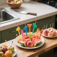 thumbnail image 4 of 10Pcs Animal Food Picks for Kids Mini Cute Cartoon Forks Reusable Funny Fruit Picks for Box (602), 4 of 6