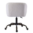 thumbnail image 4 of Impressions Vanity Rylee Swivel Vanity Chair with Adjustable Height and Wheels (White Lambs Wool), 4 of 7