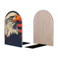 thumbnail image 2 of Susaid American Bald Eagle A Print Wooden Bookends Decorative Book Ends for Shelves Heavy Books Holder Organizer Non-Slip Desk Book End for Kids Room Office School 1 Pairs, 2 of 8
