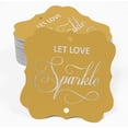thumbnail image 2 of Inkdotpot Let Love Sparkle Wedding Bottle Tag Real Silver Foil Favor Bracket Shape Hang Tags Pack Of 100, 2 of 6