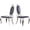 Gray-Silver, variant on Luxury Dining Chairs Set of 4, Oval Back PU Upholstered Chairs with Stainless Steel Cabriole Legs, Dining Chairs for Kitchen, Living Room, Office