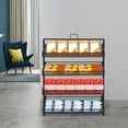 thumbnail image 4 of 4 Tier Retail Counter Display Rack Stand Food Snack Candy Display Shelves Black, 4 of 13