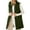 Army Green, variant on Womens Long Hooded Vest Sleeveless Winter Bubble Jackets Zip Up Warm Coat Outerwear with Pockets Hot Pink S(S)