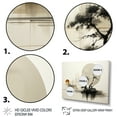 thumbnail image 3 of Designart "Sumie Zen Asian Painting I" Asian Floater Framed Canvas Wall Art, 3 of 7