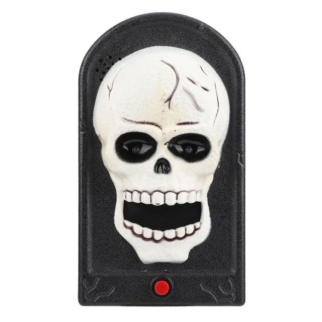Halloween Decoration, Terrifying Welcome Sound Stick Out Tongue Weatherproof Talking Animated Door Bell Easy Use Funny Gift For Home Bar Party Pumpkin Shape,Skull Shape,Witch