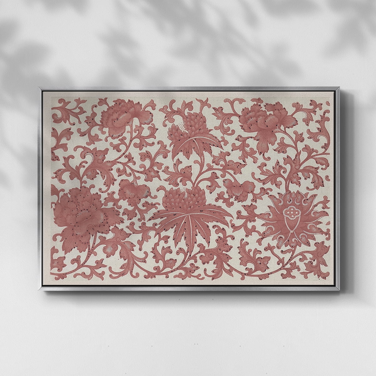 Vintage Abstract Print-XXVIII Framed in Silver Wood Gallery Wrapped Canvas 25 in. x 37 in.