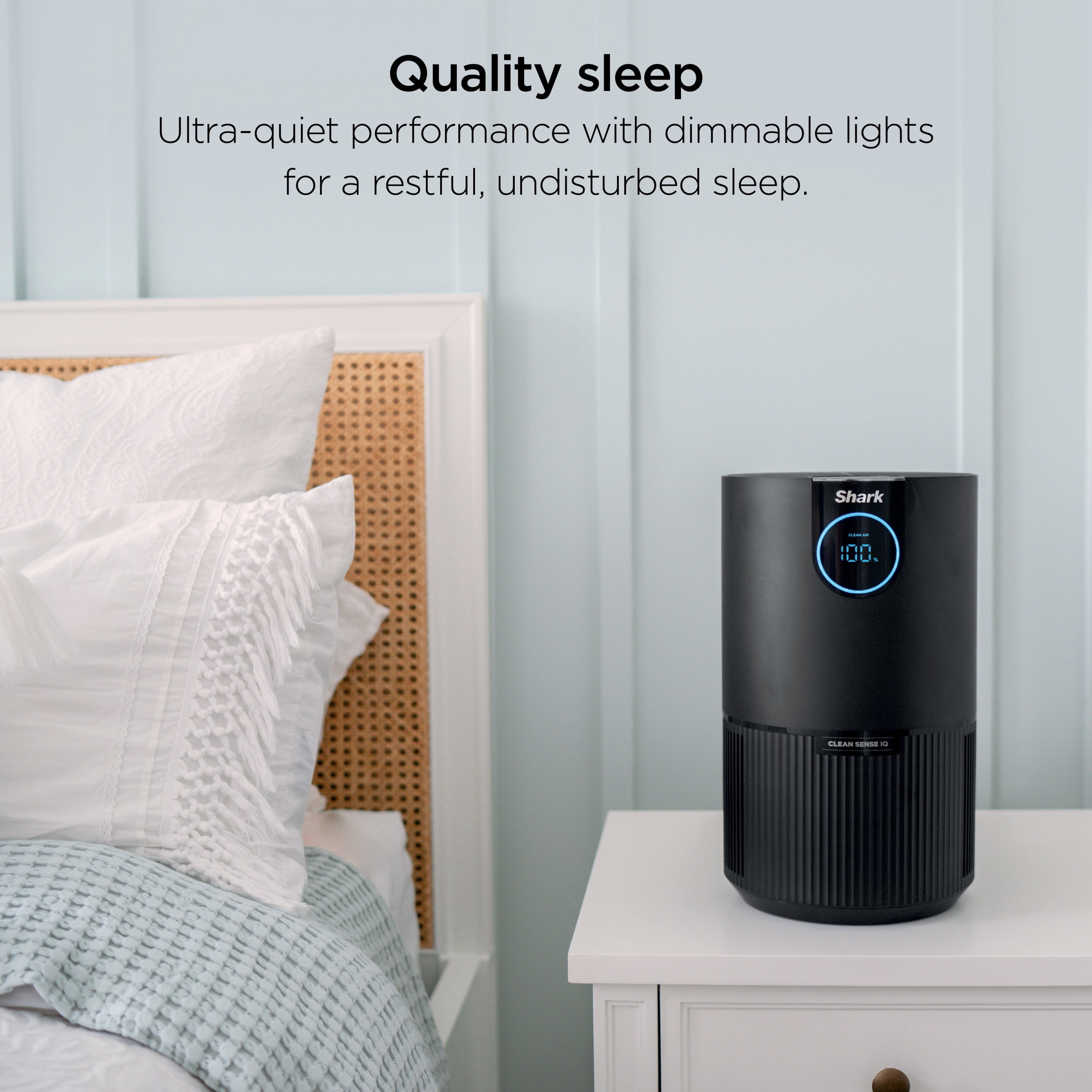 Shark 500 Sq Ft True HEPA Air Purifier, NanoSeal, Clean Sense IQ Technology, Captures Pet Hair, Pet Dander, Allergens, HP100 Charcoal Gray