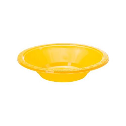 12 Oz. Yellow Plastic Bowls 8 Ct.
