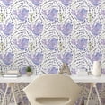 thumbnail image 2 of Ambesonne Bird Print Peel & Stick Wallpaper for Home, Lavenders Botanical Art, 13"x36", Lavender Blue Olive Green, 2 of 5