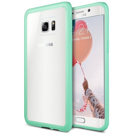 Samsung Light Edge (Galaxy S6 Edge Plus Case, ULAK Clear Slim Shock Absorption Bumper Hard Case for Samsung Galaxy S6 Edge Plus - Clear/Mint)