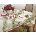 thumbnail image 3 of Saro Lifestyle Candy Cane Border Design Christmas Tablecloth, 3 of 4