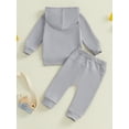 thumbnail image 6 of BemeyourBBs Toddler Baby Boy Daddy's Mini Outfits Letter Embroidery Long Sleeve Hoodie Sweatshirt Sweatpants Jogger Pants Set 2 Piece Sweatsuit Spring Fall Winter Clothes, 6 of 9