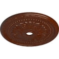thumbnail image 3 of 31 1/2"OD x 3 5/8"ID x 1 3/4"P Palmetto Ceiling Medallion (Fits Canopies up to 7 5/8"), Hand-Painted Burnished Mahogany Crackle, 3 of 5