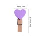 thumbnail image 3 of Clips de pared para fotos de madera con forma de corazón en forma de corazón del Día de San Valentín | Pinzas decorativas de colores rosas, morados, negros, rojos | Conjunto de 10 | 3,7x2cm, 3 of 6