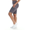 thumbnail image 2 of BSP Women's Active High Waist Biker Shorts With Mesh Panel & Pockets, 2 of 4