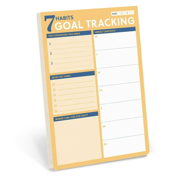 7 Habits 7 Habits Goal Tracking Notepad: A Weekly Tool for Habit-Based Goal Setting, (Hardcover)